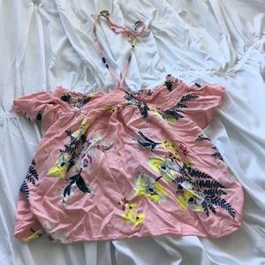 Boutique Off Shoulder Tie Crop Top